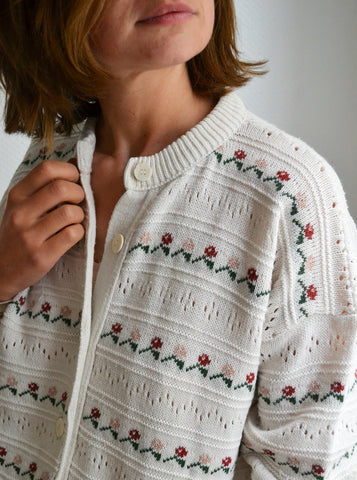 Gilet vintage Fleuri