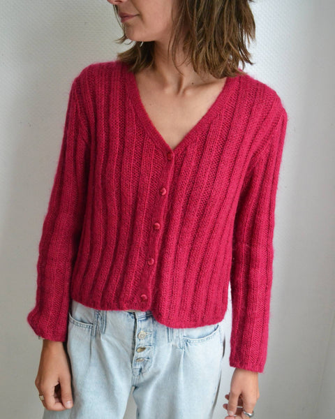 Gilet Laine Framboise
