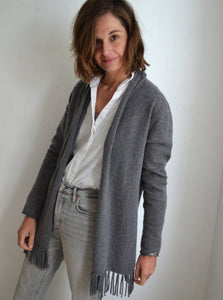 Gilet franges cachemire