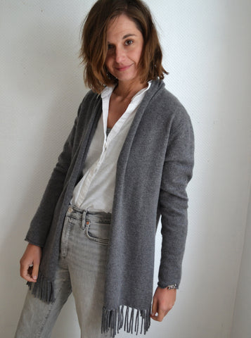 Gilet franges cachemire