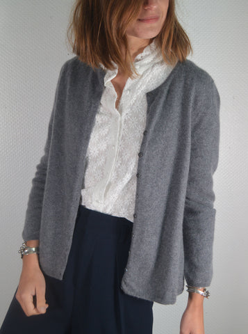 Gilet gris Cachemire