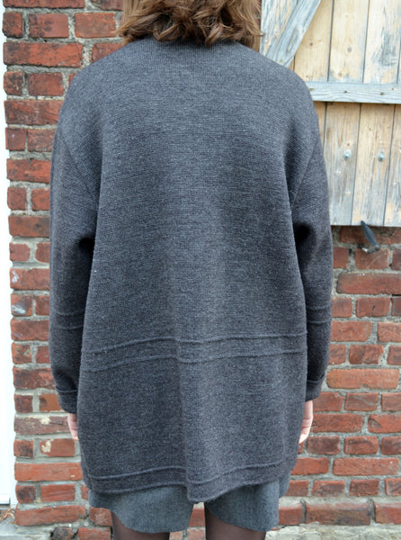 Gilet Long Laine Vintage