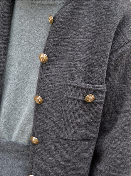 Gilet Long Laine Vintage