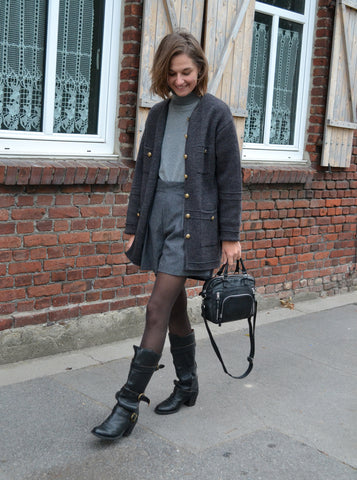 Gilet Long Laine Vintage