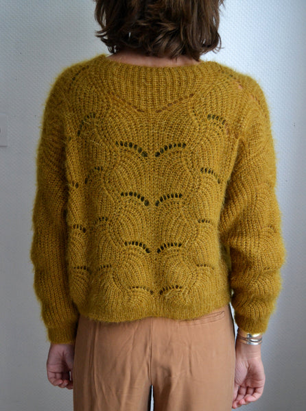 Gilet Mailles Moutarde
