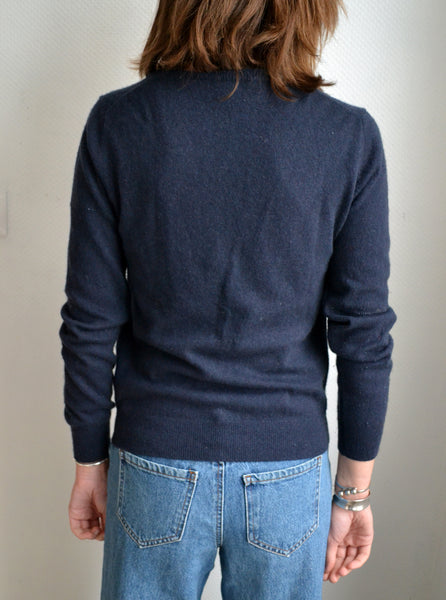 Gilet Marine Esthème Cachemire