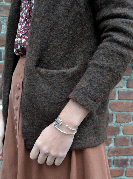 Gilet Mohair Blend Marron