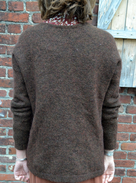 Gilet Mohair Blend Marron