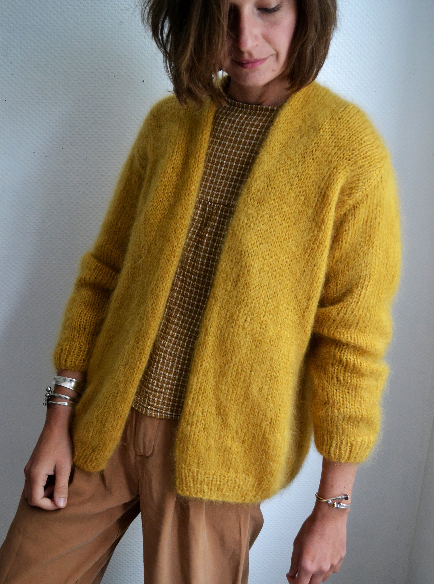 Gilet Mohair Moutarde