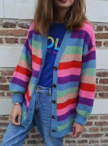Gilet Rayé Multicolor