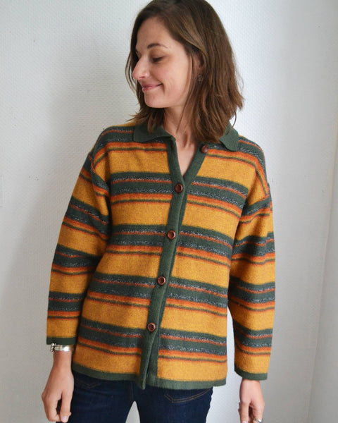Gilet Rayé Vintage