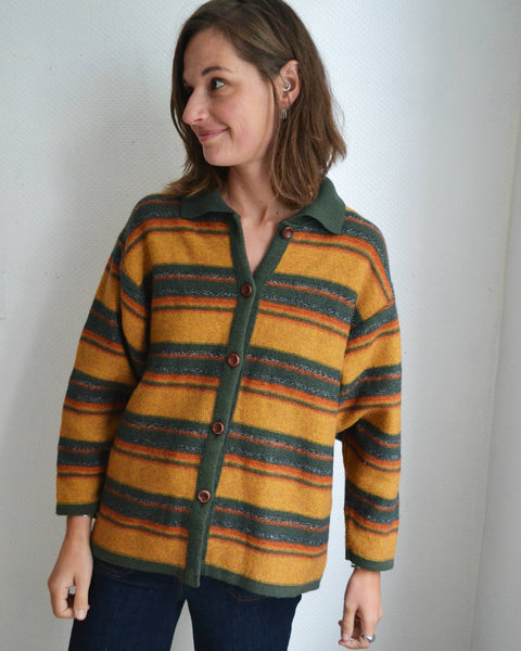 Gilet Rayé Vintage