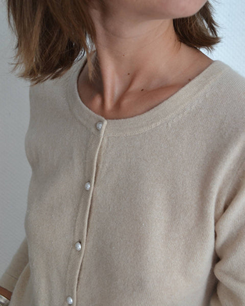 Gilet Sable Cachemire