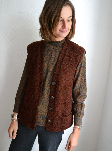 Gilet sans manche Chocolat Vintage