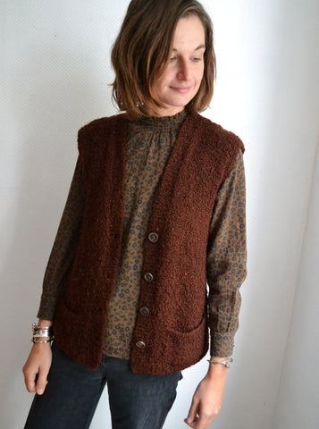 Gilet sans manche Chocolat Vintage