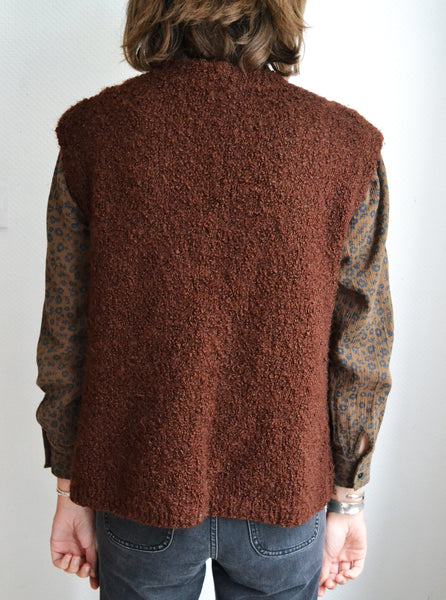 Gilet sans manche Chocolat Vintage