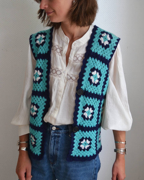 Gilet sans manche crochet Fait Main