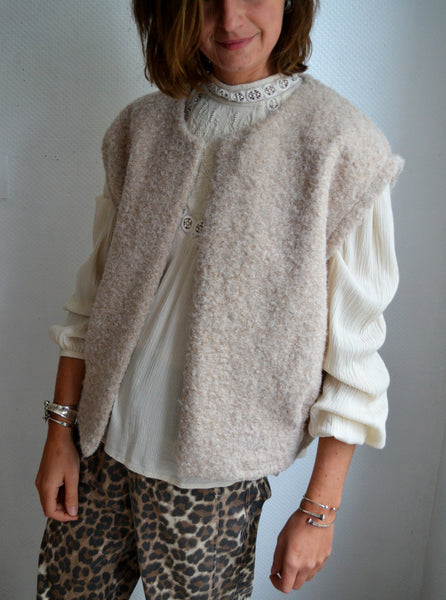 Gilet sans manche écru Neuf