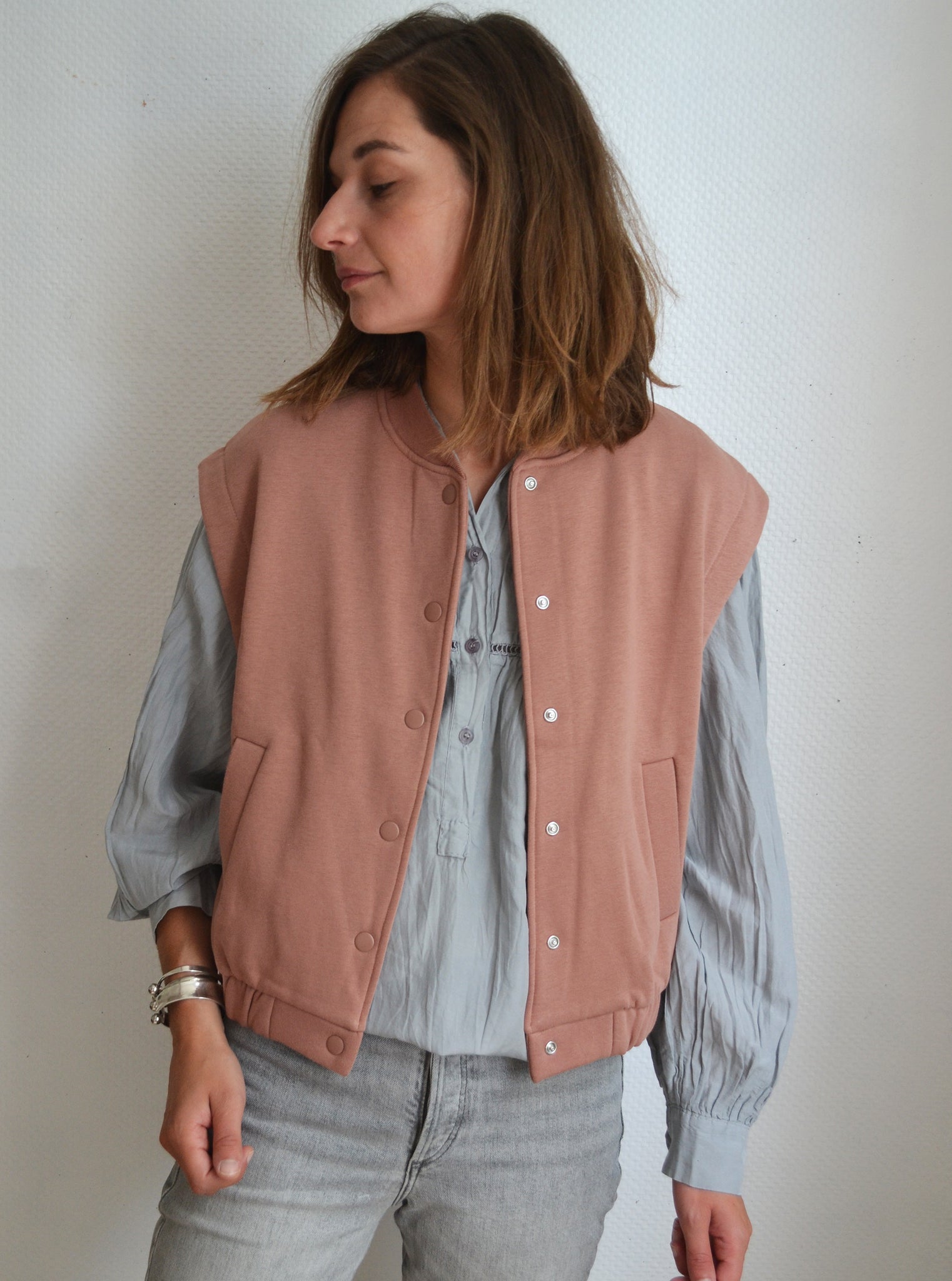Gilet sans manche Neuf Rose