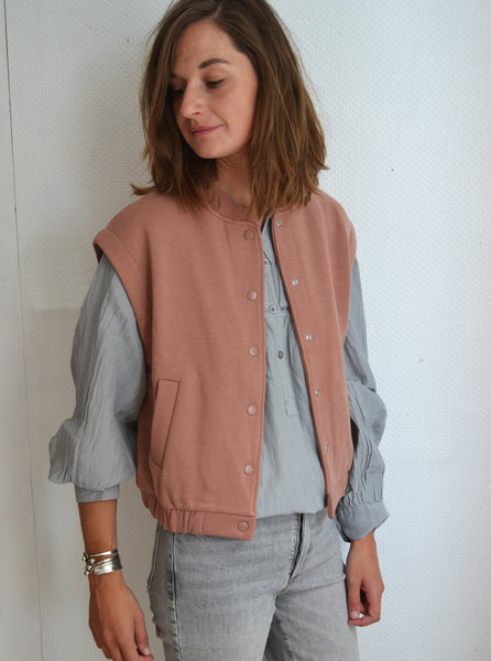 Gilet sans manche Neuf Rose