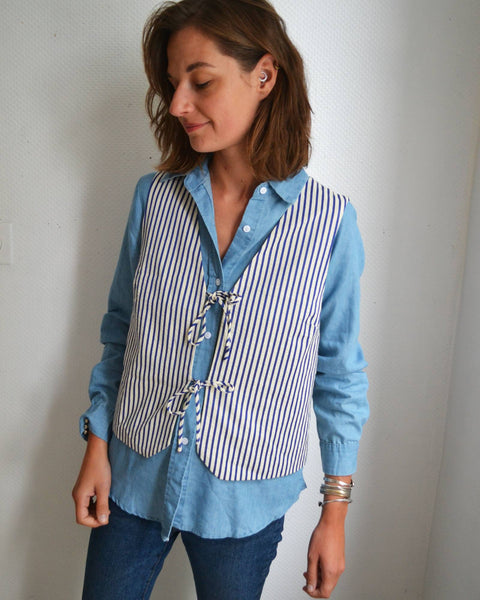 Gilet sans manche Rayé Nouettes