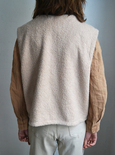 Gilet sans manche Sherpa écru