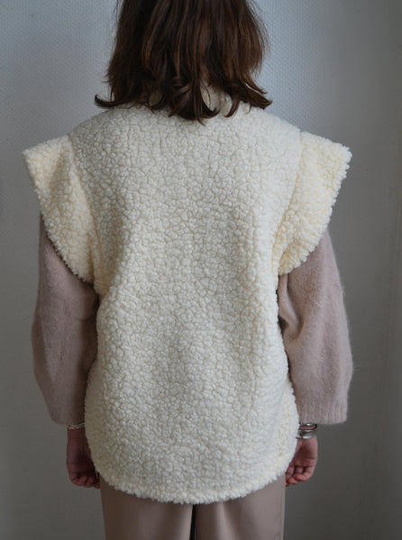 Gilet sans manche Sherpa Ecru