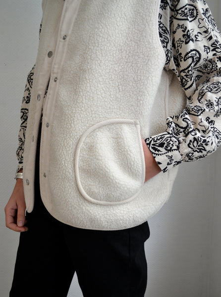 Veste sans manche écru Sherpa