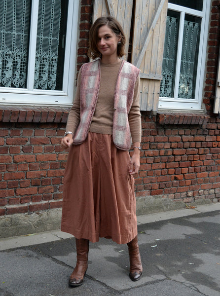 Gilet sans manche Vintage Tissu Des Pyrénées
