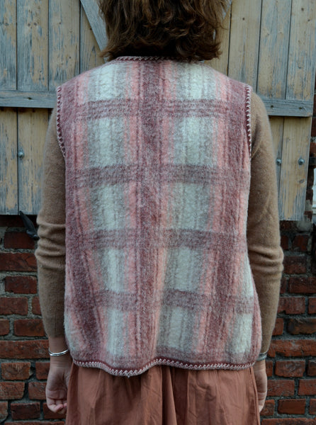 Gilet sans manche Vintage Tissu Des Pyrénées