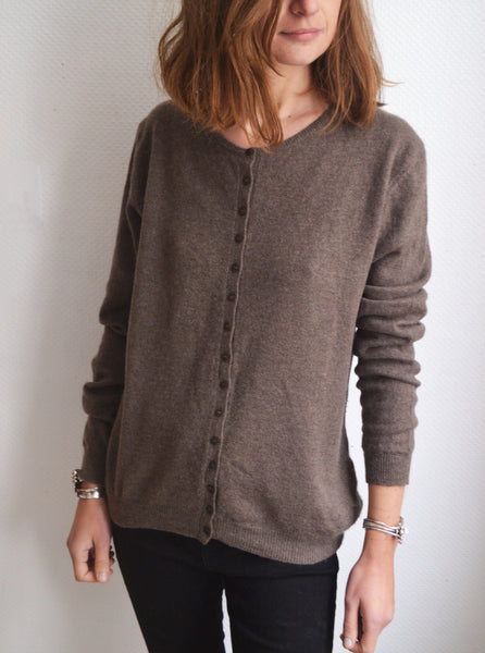 Gilet Taupe Cachemire