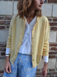 Gilet Vintage jaune tendre