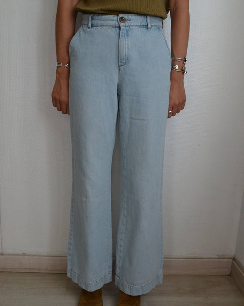 Jean flare bleu ciel