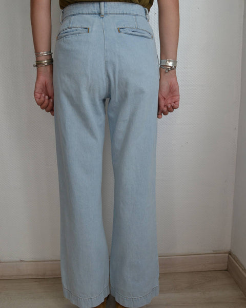 Jean flare bleu ciel