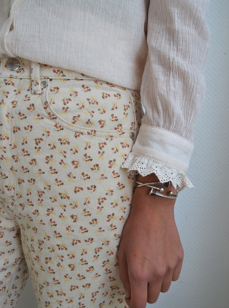 Pantalon Droit Fleuri