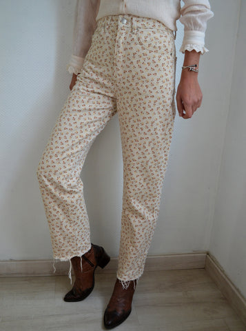 Pantalon Droit Fleuri
