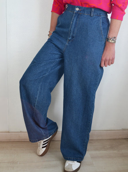 Jean Larges Jambes White Icy