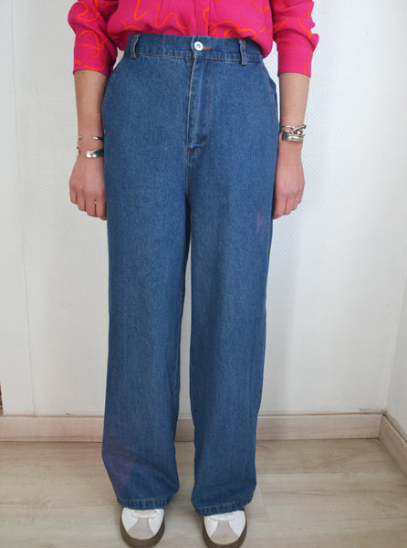 Jean Larges Jambes White Icy