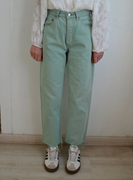 Jean Vintage Levis 501 Vert D'eau