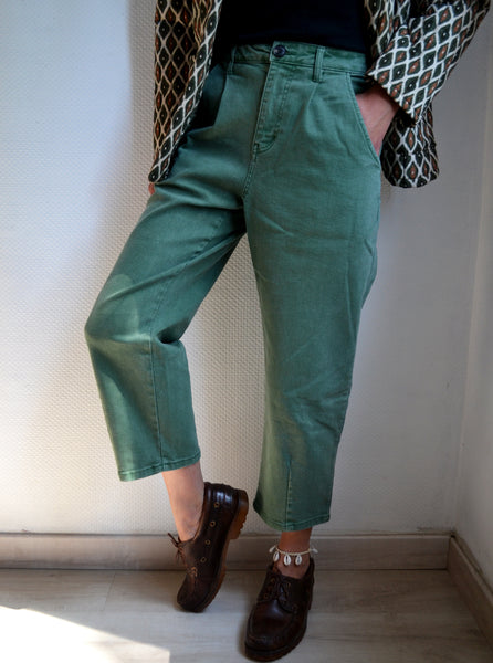 Jean Mom Green