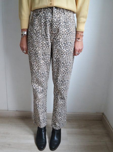 Jean Straight Léopard