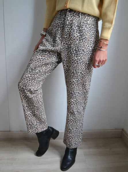 Jean Straight Léopard