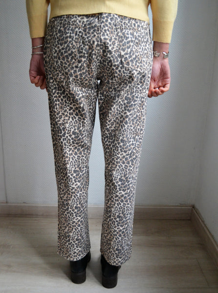 Jean Straight Léopard