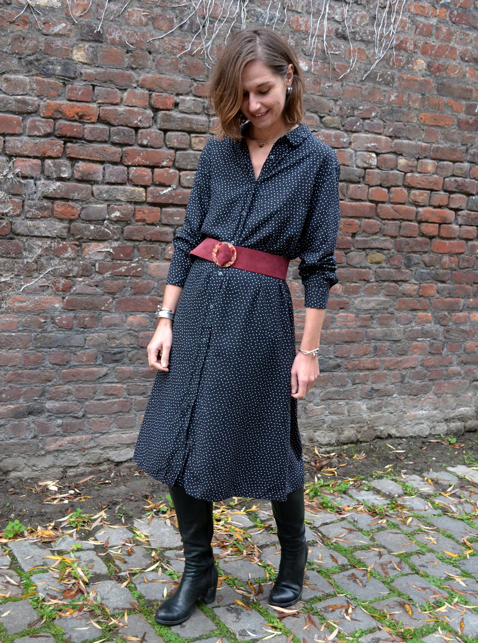 Robe Longue à Pois Uniqlo