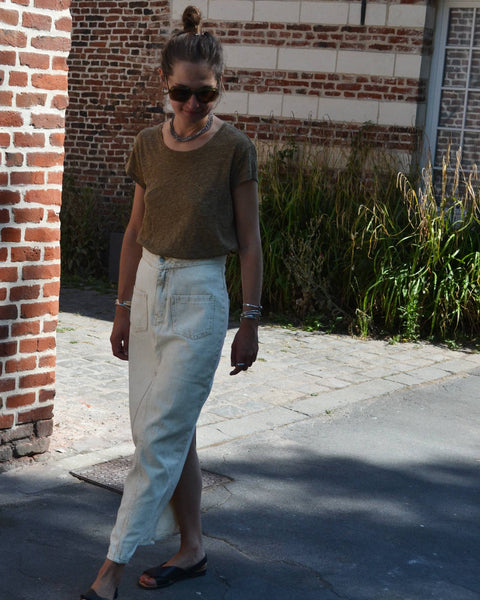 Jupe Beige Denim