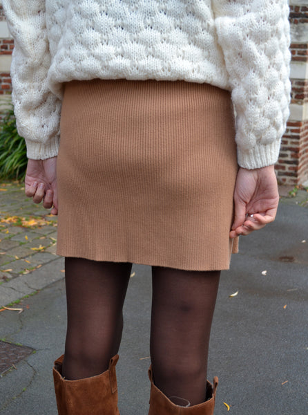 Jupe Camel en mailles