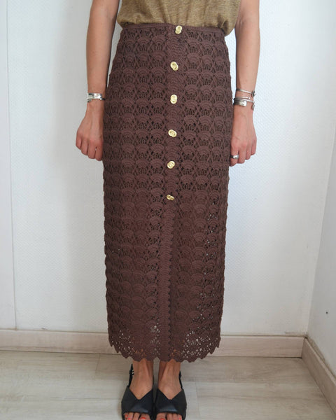 Jupe crochet Chocolat