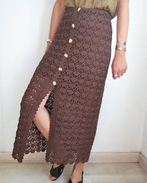 Jupe crochet Chocolat