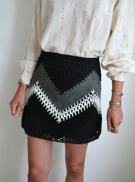 Jupe Cuir & Crochet