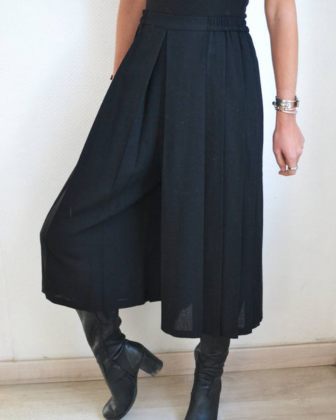 Pantalon Culotte Vintage Noir